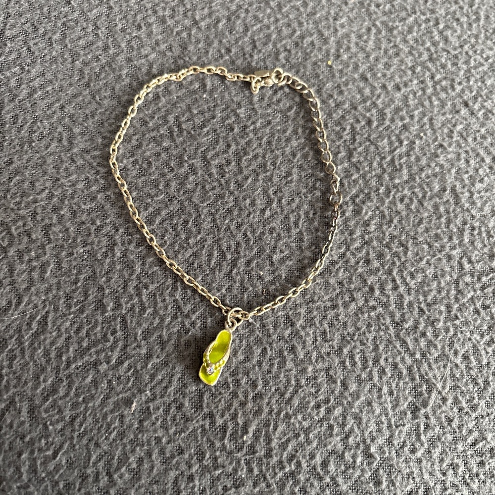 Green Flip flop anklet